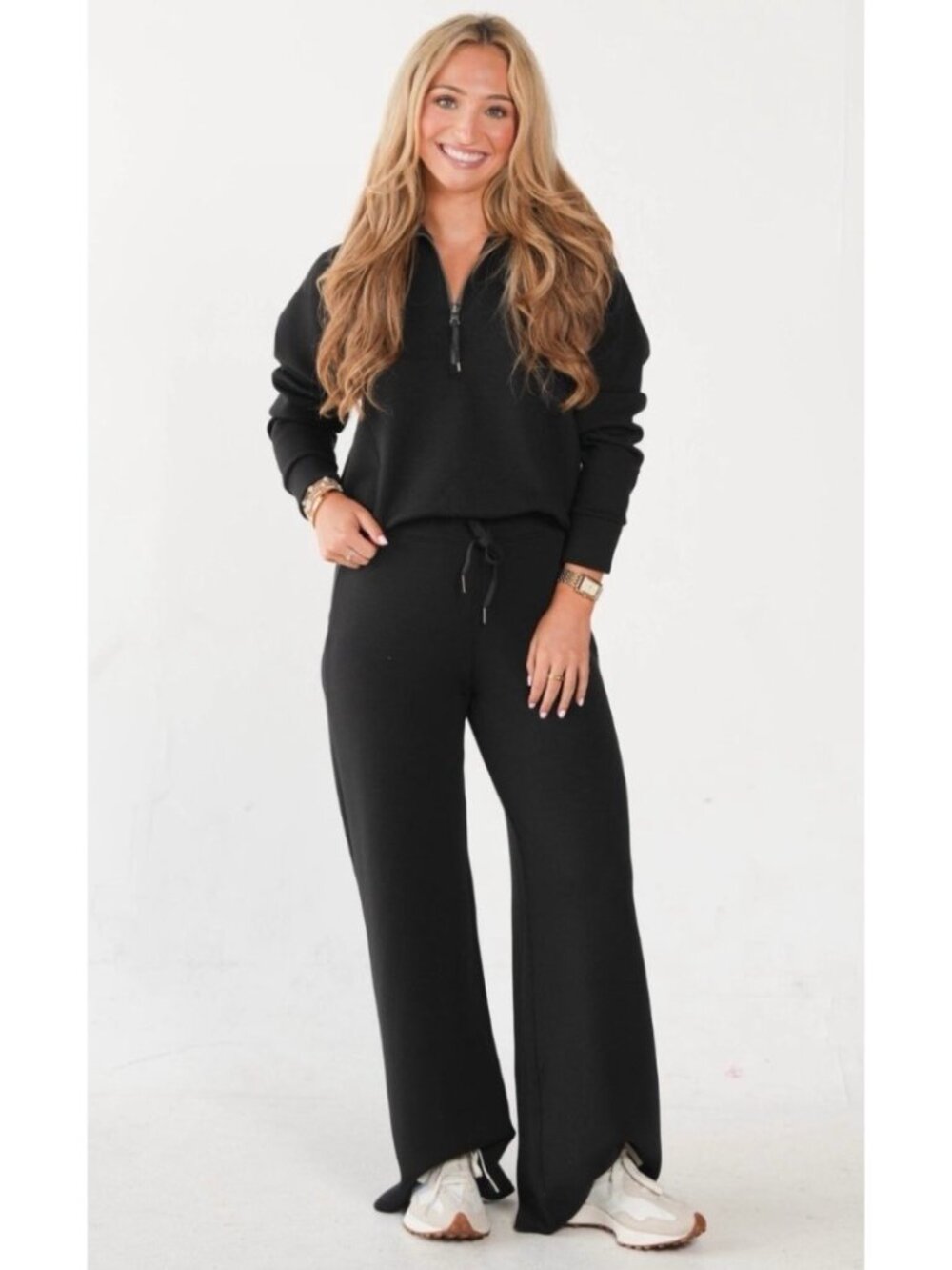 NEW Spanx Air Essentials Wide Leg Pull On Pants XL Loungewear Black Casual
